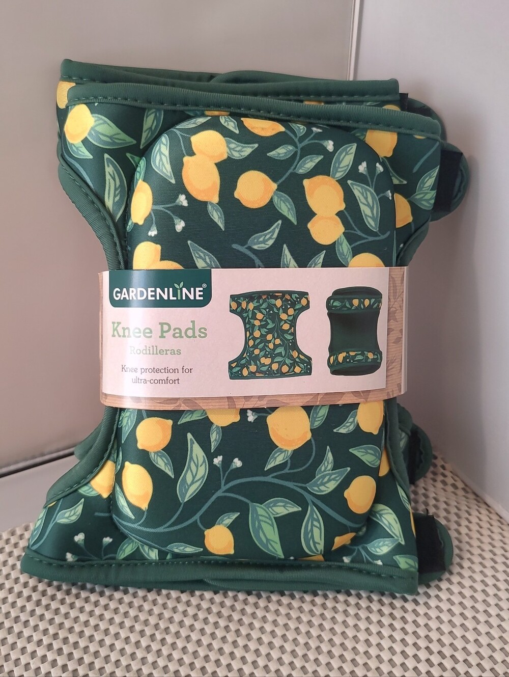 Gardenline Knee Pads Rodilleras NWT Lemons Green Aldi
